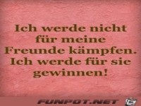 ich werde nicht fuer meine Freunde.......