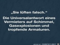 Sie l�ften falsch