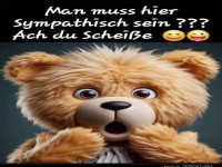 �berraschung bei einem niedlichen Teddyb�r