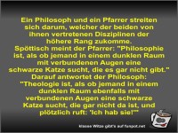 Ein Philosoph und ein Pfarrer streiten sich darum