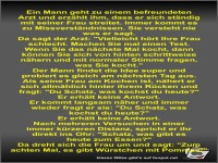 Ein Mann geht zu einem befreundeten Arzt und erz�hlt ihm