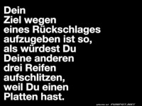 Gib dein Ziel nicht auf