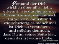 Jemand der dich wirklich ueber alles liebt