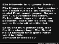 ein Hinweis in eigener Sache........