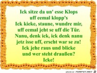 Ick sitze da und esse Klops ...