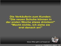 Die Verk�uferin zum Kunden