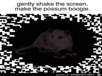 Leicht das Display sch�tteln um das Opossum tanzen zu lassen