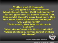 Treffen sich 2 Kumpels