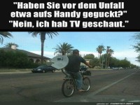 Radfahrer mit Receiver - Mobilit�t f�r Geeks!