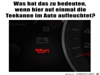 Kontrollleuchte im Auto