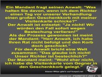 Ein Mandant fragt seinen Anwalt