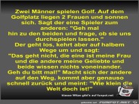Zwei Mnner spielen Golf