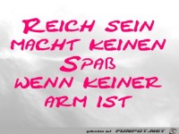 Reich sein macht keinen Spaß