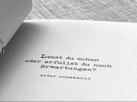 Erfllst du Erwartungen oder lebst du schon?