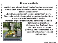 Humor am Grab
