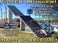 Treppenwitz: Himmelsleiter ohne Gelnder