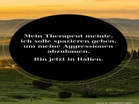 Laufend Aggressionen abbauen, bis nach Italien!