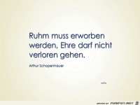 Ruhm muss erworben werden