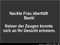 Frau �berf�llt Bank.........