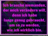 Ich will keine Vernderungen