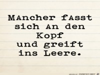 Mancher fasst sich an den Kopf und greift ins leere