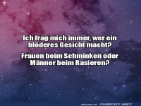 Ein bl�des Gesicht machen