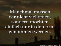 einfach nur in den Arm nehmen