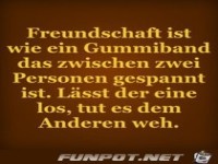 Freundschaft ist wie ein Gummiband 