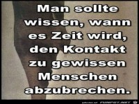 man solltte wissen, wann..