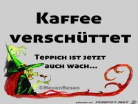 Kaffee verschuettet
