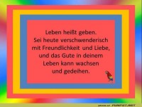 Leben hei sst geben
