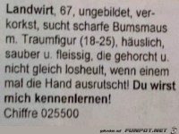 Landwirt sucht
