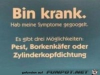 Bin krank