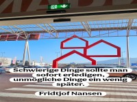 Schwierige Dinge sollte man