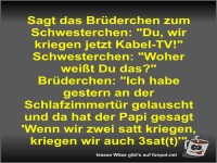 Sagt das Brüderchen zum Schwesterchen