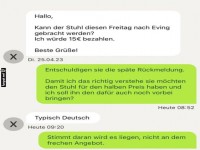 Der freche Stuhl-Deal