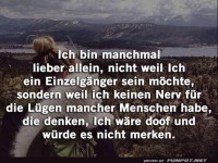 Lieber allein