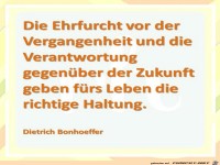 die Ehrfurcht vor der Vergangenheit...