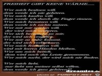 Freiheit gibt keine Waerme.......