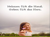 Nehmen fuellt die Hand