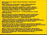 ein Pfarrer und eine Nonne spielen Tennis..