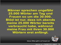 Männer sprechen ungefähr 25