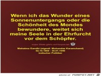 Wenn ich das Wunder eines
Sonnenuntergangs oder...