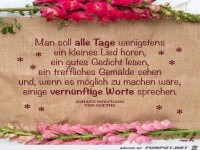 Man soll alle Tage ein kleines Lied anhren