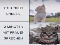 Vergleich: Spielen vs. Reden mit Frauen