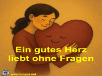 Ein gutes Herz liebt ohne Fragen
