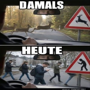 Evolution-der-Stra�enschilder:-Hirsch-vs.-Handy.jpg von Gabriel