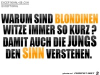 warum sind blondinen witze immer so kurz damit auch die jung