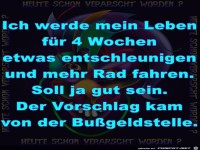 Fuer 4 Wochen mal Rad fahren
