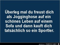 Arme Jogginghose